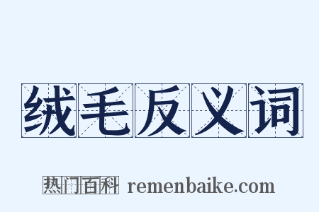 绒毛反义词是什么意思的图片
